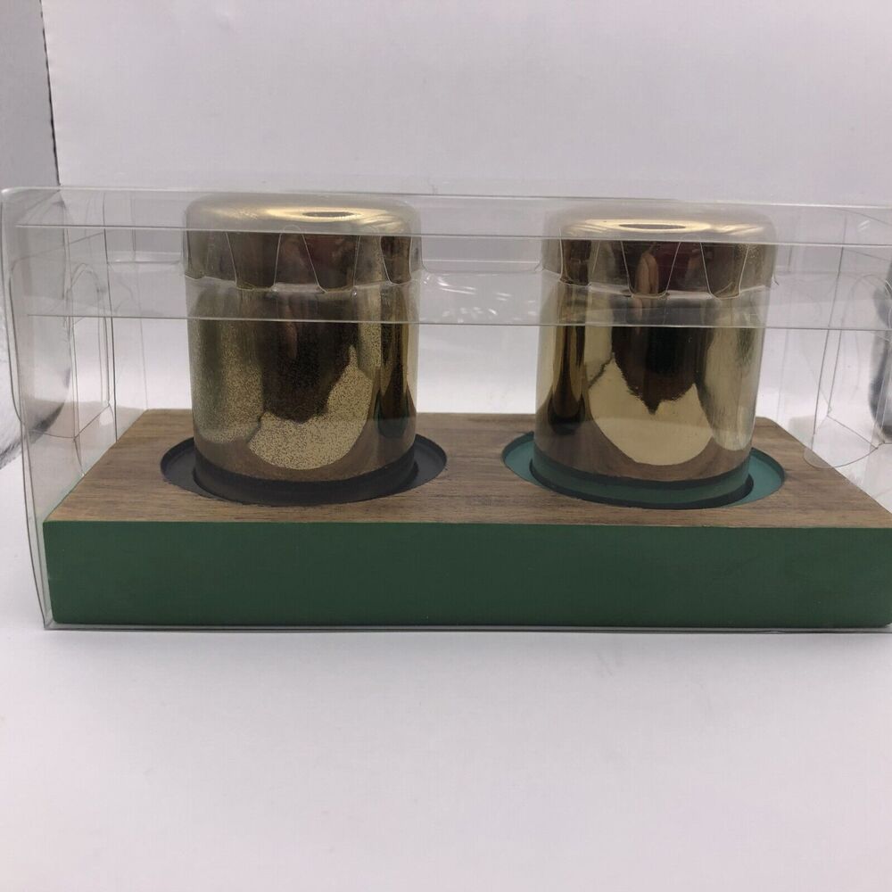 Oh Joy! 2014 Joy Cho Target Gold Metallic Salt & Pepper Shaker Set NEW